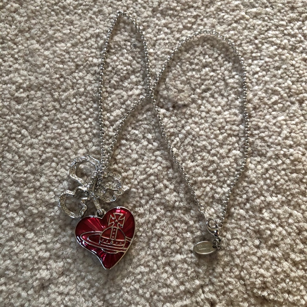 Vivienne Westwood Bow and Asymmetric Heart Pendant
